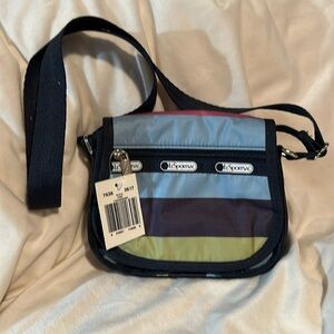 Le sport Sac Crossbody With Colorful Rainbow Vintage Retired Pattern